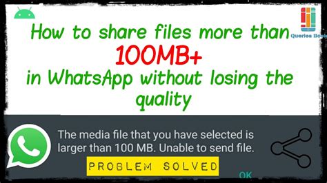 How to Share Files Larger Than 100MB on WhatsApp