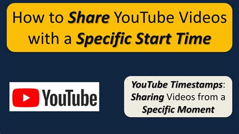 How to Share a YouTube Video at a Specific Start Time