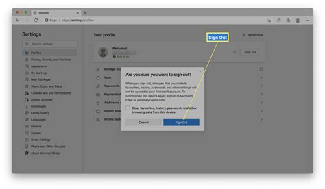 How to Sign Out of Microsoft Edge