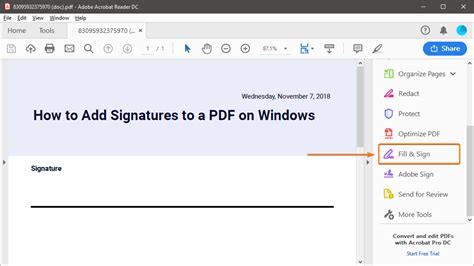 How to Sign a PDF File or Add Signature to PDF Document in Adobe Acrobat