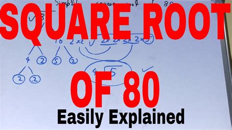 How to Simplify the Square Root of 80 sqrt(80) YouTube