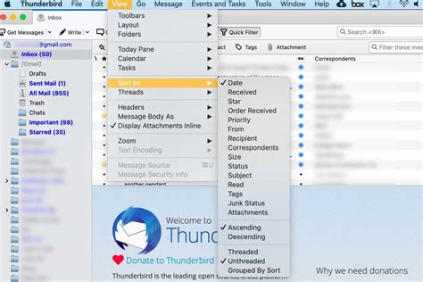 How to Sort Emails by Date Received in Thunderbird
