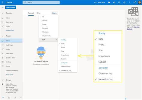 How to Sort a Mailbox in Outlook