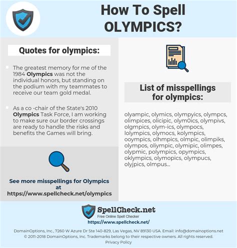 How to Spell Olympics: A Guide to Perfecting Your Olympic Knowledge