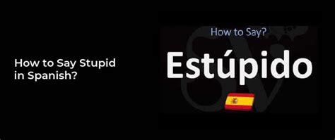 How to Spell Stupid in Spanish: A Comprehensive Guide