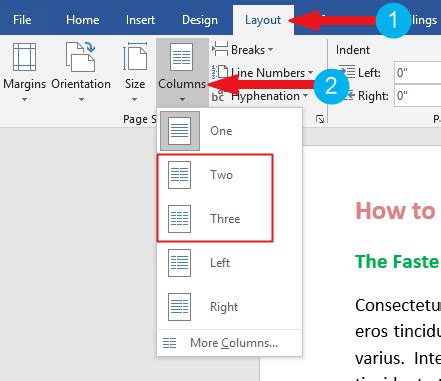 How to Split Page in Word into Half Using Columns Software Accountant