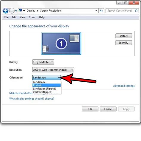 How to Switch to Portrait Orientation in Windows 7