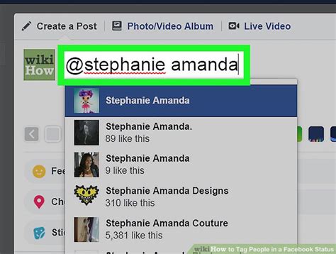 How to Tag People in a Facebook Status 10 Steps (with Pictures)