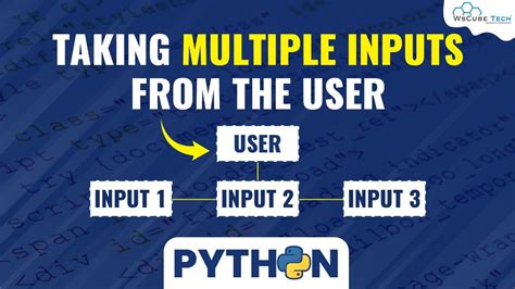 How to Take Multiple Inputs from the User using Python🐍 Python ...