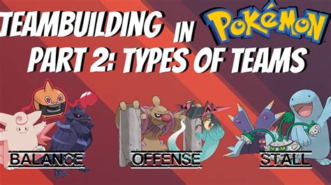 How to Teambuild in Pokemon Part 2 What types of teams are there