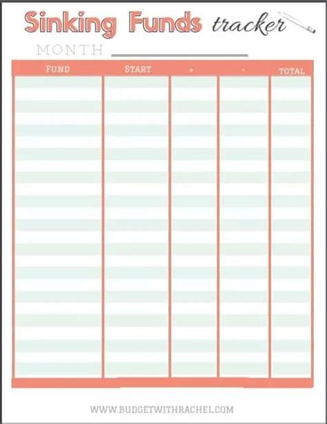 How to Track Your Sinking Funds + Free Printable Tracker Budget with Rachel