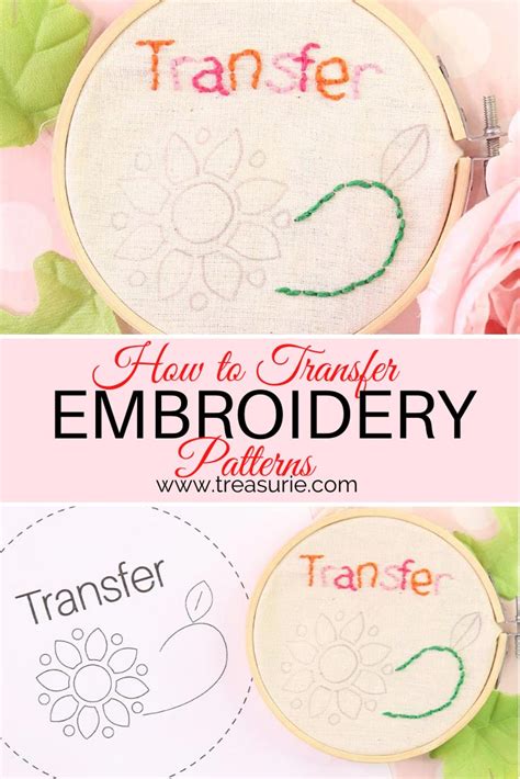 How to Transfer Embroidery Patterns TREASURIE Embroidery patterns