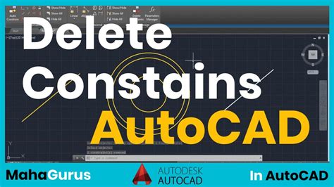 How to Turn Off And Delete Constraints in Autocad- Delete Constraints.