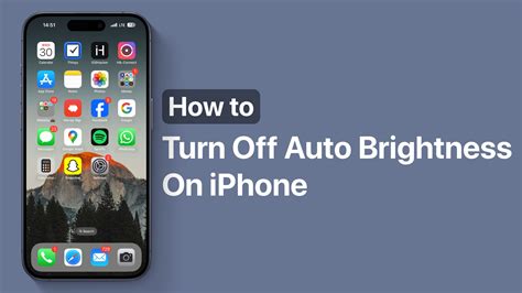 How to Turn Off Auto Brightness in iOS