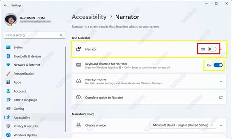 How to Turn On Off Narrator in Windows 11