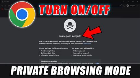 How to Turn off Incognito Mode