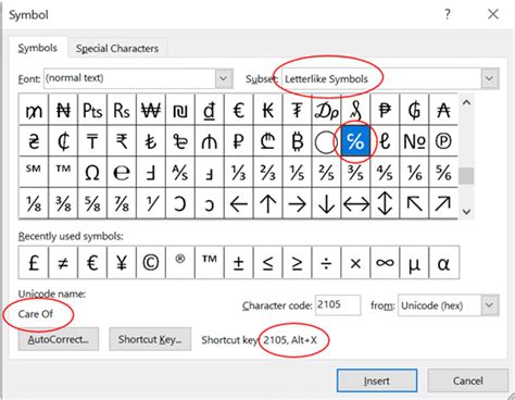 How to Type In Care Of Symbol Text in Word ... - Software …