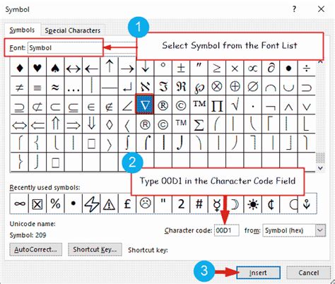 How to Type the Nabla Symbol in MS Word and its shortcut. 
