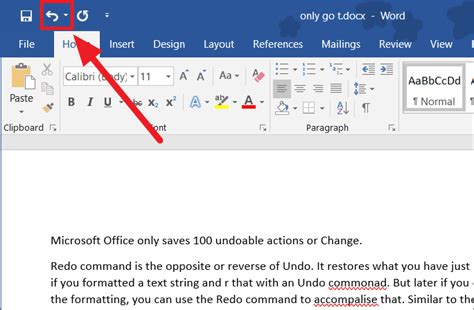 How to Undo in Word