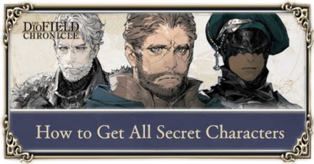 How to Unlock All Secret Characters DioField Chronicle