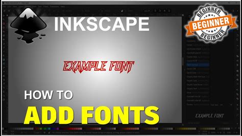 How to Upload Fonts to Inkscape YouTube