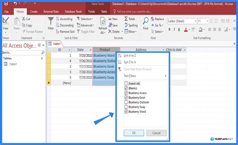 How to Use Advanced Filters in Microsoft Access ↦ Filter By Selection