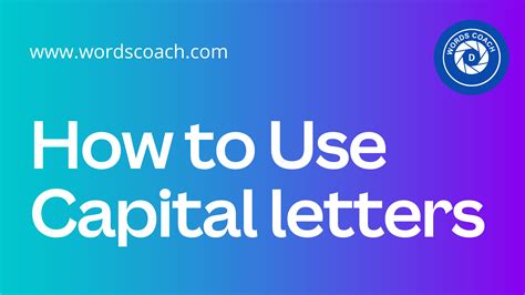 How to Use Capital letters Word Coach