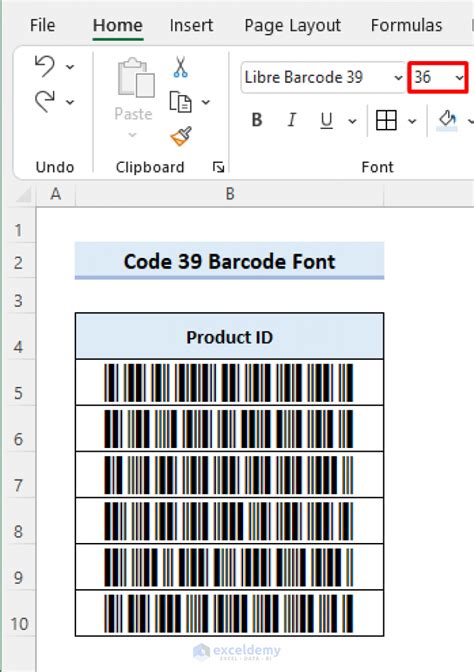 How to Use Code 39 Barcode Font for Excel (with Easy Steps)