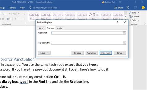 How to Use Find and Replace in Word