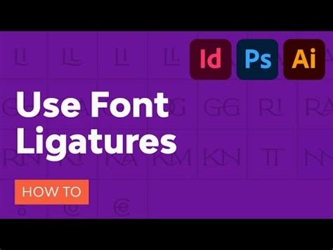 How to Use Font Ligatures in InDesign, & Illustrator