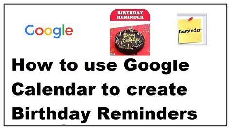 How to Use Google Calendar as Birthday Reminder YouTube
