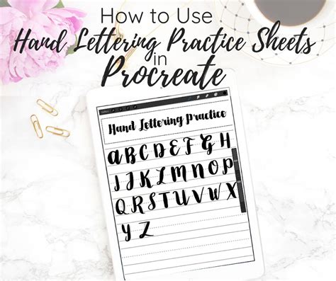 How to Use Hand Lettering Practice Sheets in Procreate Kelly Leigh