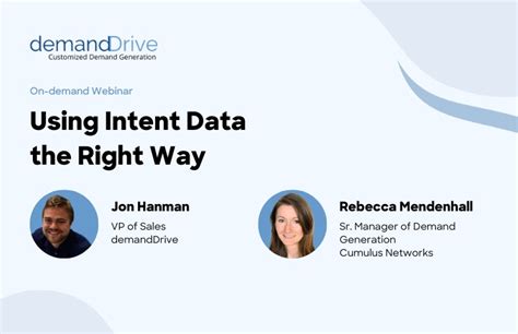 How to Use Intent Data to Drive Demand
