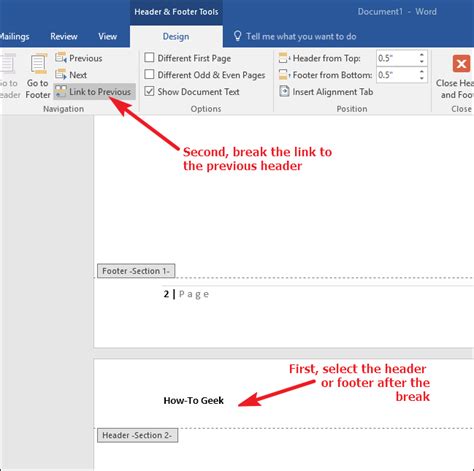 How to Use Multiple Headers and Footers in a Single Document