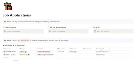 How to Use Notion to Track Your Job Applications careerbyte Job
