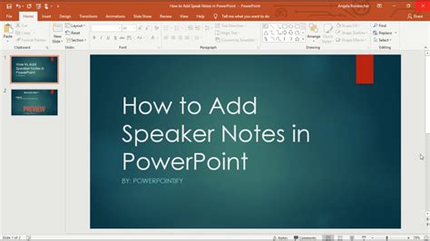 How to Use Speaker Notes in PowerPoint
