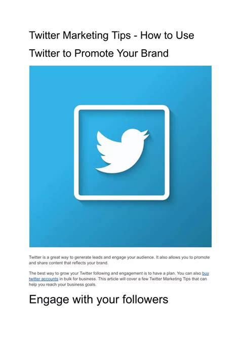 How to Use Twitter for Business: 15 Tips to Promote Your Brand.