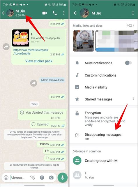 How to Use WhatsApp Disappearing Messages