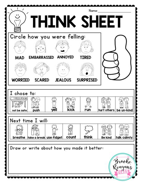 How to Use a Think Sheet for Better Classroom Behavior