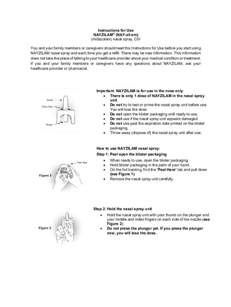 How to Use and How to Give NAYZILAM® (midazolam) nasal …