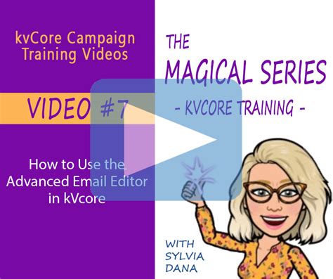 How to Use the Advanced Email Editor in kVcore Squeeze page, Training