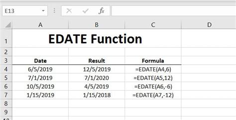 How to Use the EDATE Function in Excel