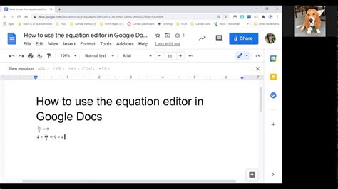 How to Use the Equation Editor in Google Docs