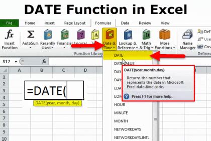 How to Use the Excel DATE Function