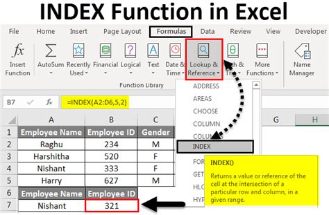 How to Use the Excel INDEX Function