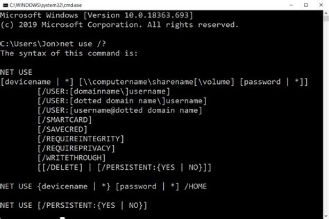 How to Use the Net Use Command in Windows