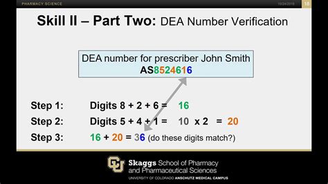 How to Verify the First 2 Letters of a DEA Number COM103 DC W1 Sat