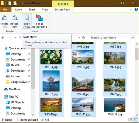 How to View Pictures as a Slideshow in Windows 10