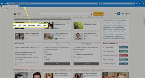 How to View the Tool Menu in Internet Explorer 11