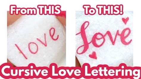 How to Write Cursive Love Lettering from Basic Love Letters Rock